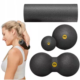    Trex Sport roller set za masažu roller duoball lacrosse lopta EPP 4u1