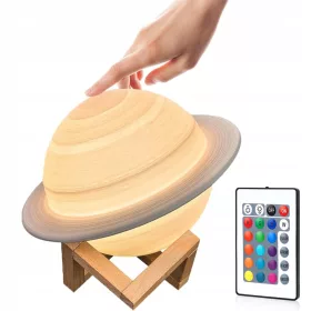 Lampa Saturn 3D s dotykovim upravljanjem i RGB LED svjetlom