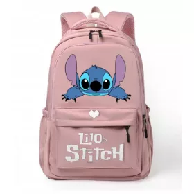   Ruksak Lilo i Stitch s više pretinaca za školu i izlete crne boje