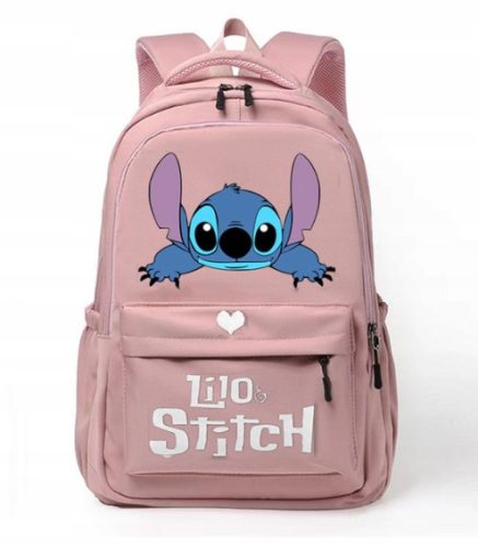 Ruksak Lilo i Stitch s više pretinaca za školu i izlete crne boje