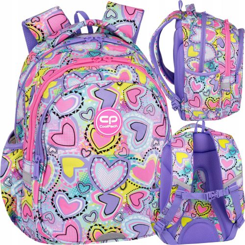COOLPACK DJEČJI RUŽIČASTI ŠKOLSKI RUČNIK ZA DJEVOJČICE 1.-3. RAZREDA SRCA