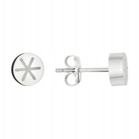   Srebrne naušnice sa zvjezdastim prstenovima od kirurškog čelika