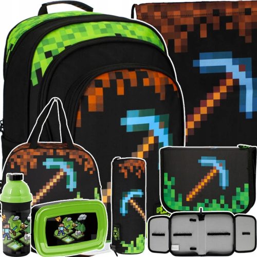 Minecraft školski ruksak set za igrače 1.-3. razred za dječake
