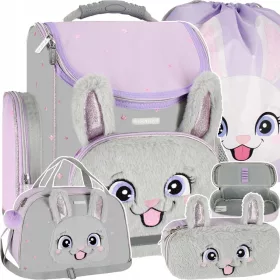 Ruksak za školarce do 1. razreda s dlakavim ušima