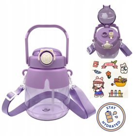 Bidon za vodu za školu 1L sa paskom i ručkom za teretanu