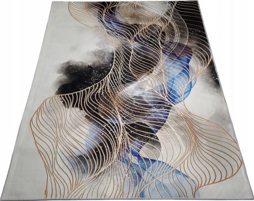  Tepih Fancy 200x300 cm 2x3 Moderna protuklizna mreža Black Blue