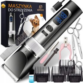   Profesionalna bežična brijačnica za pse Retoo 9W sa tihim radom i LCD zaslonom