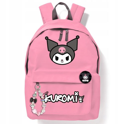 Plećak Kuromi Hello Kitty za školu s privjeskom i iglom