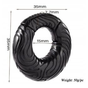    Plug tunel etno plemenska vješalica uteg krug kliker naušnica crna