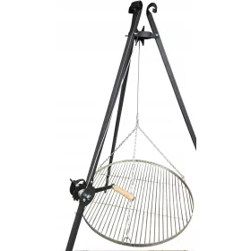    Garden Tripod Grill 185 cm rešetka od nehrđajućeg čelika podesivi kolut