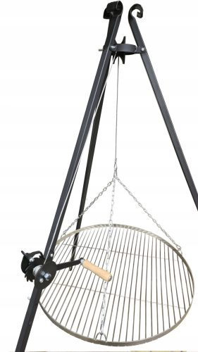  Garden Tripod Grill 185 cm rešetka od nehrđajućeg čelika podesivi kolut