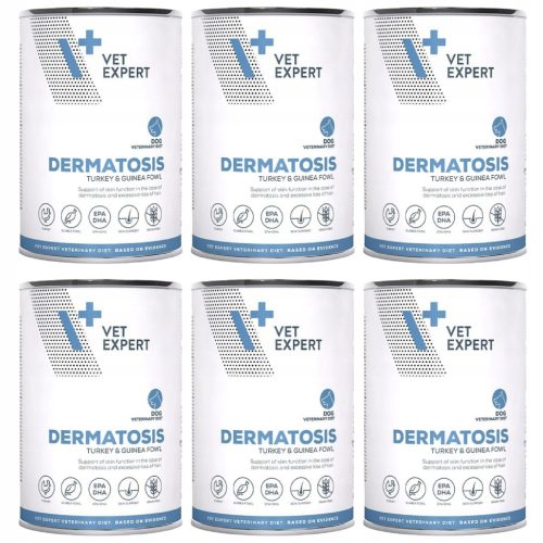  VET EXPERT DERMATOSIS DOG TURKEY & GUINEA FOWL 400g - mokra veterinarska hrana