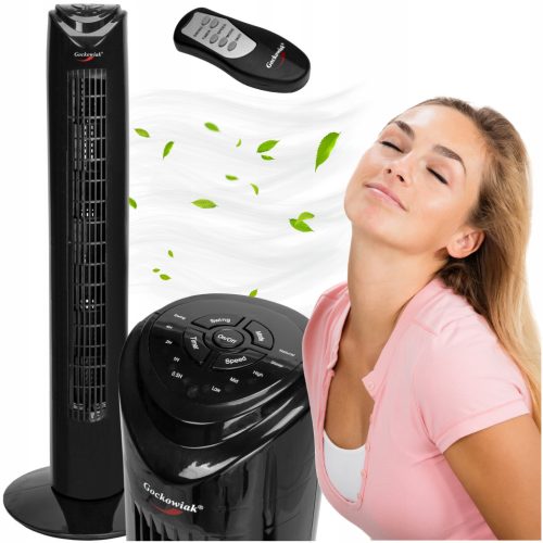  VENTILATOR NA STUPU PODNI VENTILATOR TIHI CRNI S TIMEROM NA DALJINSKOM UPRAVLJAČU