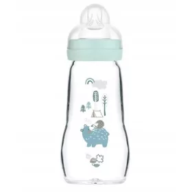   MAM BEBA Feel Good Šumska Staklena Bočica 260ml - Kvalitetna bočica za bebe sa osjećajem sigurnosti i udobnosti. Izrađena od visokokvalitetnog stakla otpornog na temperaturne promjene. Plosnati, mekan