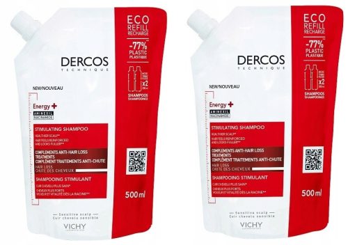 VICHY DERCOS Energizing Šampon protiv ispadanja kose 500 ml - Refill pakiranje