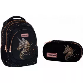 kolski ruksak s jednorogom ASTRA Head GOLD UNICORN