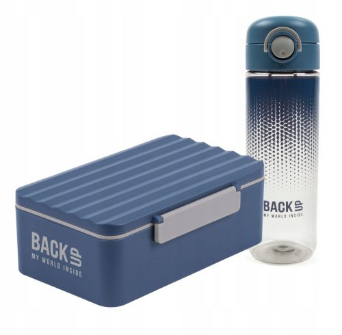 Backup boca za vodu 600 ml + Lunch Box pokretni pretinac Backup C58 tamnoplava Derform