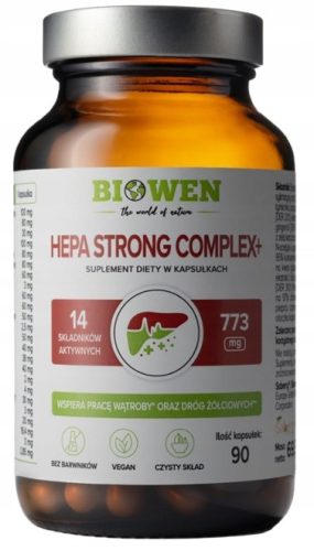 Biowen Hepa Strong Complex+ - Prirodni dodatak za zdravu jetru, 90 kapsula