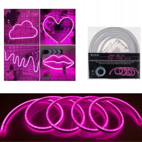  LED neonski znak 2 metra DIY - kreirajte vlastiti ukras - roza