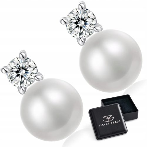 Srebrne naušnice Moissanity 0,1 ct 925 srebra