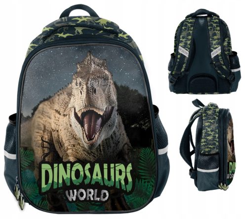 Školski ruksak s dinosaurima za dječake 1.-3. razreda - PREMIUM ojačani model