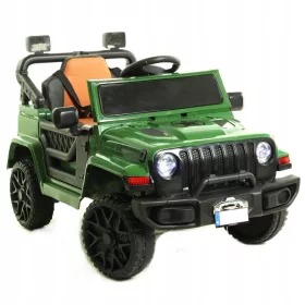    Automobil na baterije za djecu 4x4 kožni daljinski upravljač CAR-JSX-1-GREEN