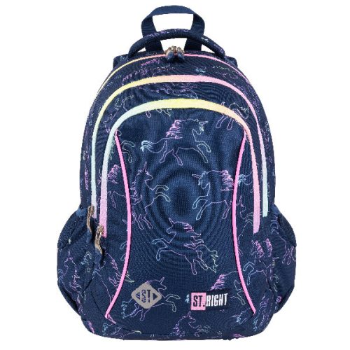 Školski ruksak za djevojčice ST.RIGHT Unicorn s 3 pregrade