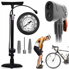   PNEUMATSKA PUMPA ZA BICIKL S MANOMETROM ZA BICIKL, LOPTE, BALONE