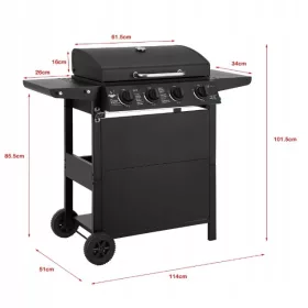 GRILL GAZOWY EL FUEGO SAN JOSE 4 PLAMENIKA