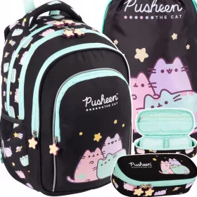   Pusheen Školski Ruksak s Više Odjeljaka St. Majewski Multicolor 22 l + 2 Dodatna Proizvoda