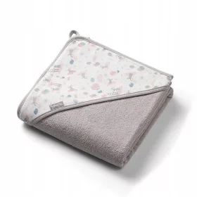    Kupaći kostim od frotira s kapuljačom 100x100cm Babyono 1552/03 sivi