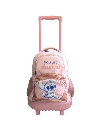 kolski ruksak na kotačićima Lilo i Stitch Shades of pink