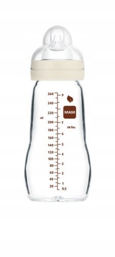 MAM Baby Feel Good staklena bočica za bebe 260 ml 2 m+
