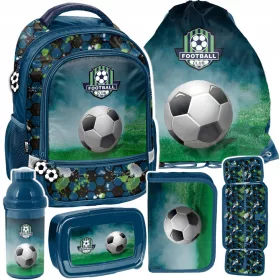  SET PASO ŠKOLSKI RUKSAK za 1-3. razred s Nogometnom Loptom i 5 dodatnih proizvoda