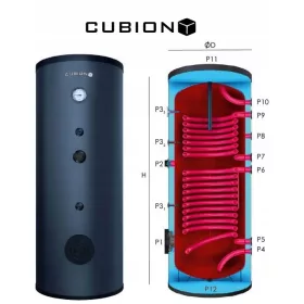    Grijalica, bojler, solarni spremnik, 500 L, dvije CUBION CU-SO2 spirale