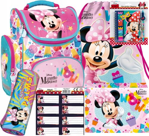 6U1 ŠKOLSKI RANAC MINNIE MOUSE PERNICA TORBA DERFORM NALJEPNICE