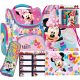 6U1 ŠKOLSKI RANAC MINNIE MOUSE PERNICA TORBA DERFORM NALJEPNICE