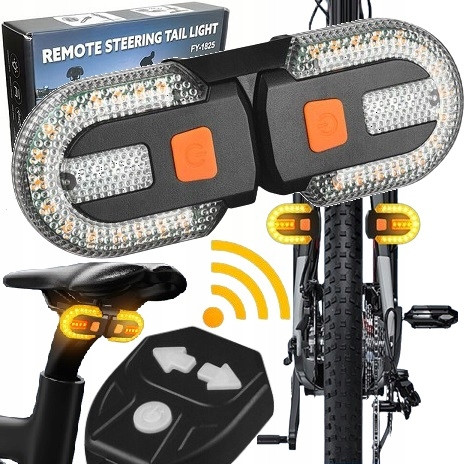  POKAZIVAČI SMJERA BICIKLA SVJETLO ZA BICIKL STRAŽNJI SIGNAL SIGNAL USB DALJINSKI