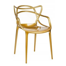 Stolica King Home LUXO, zlatni ABS, udoban materijal