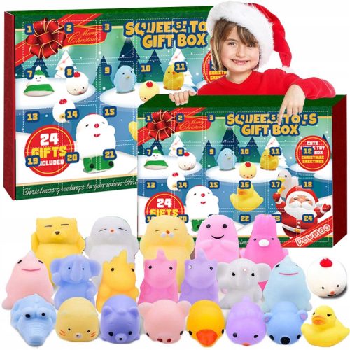ADVENTSKI KALENDAR 24x SET ANTI-STRES GNIJEČEĆIH MOCHI IGRALIŠTA