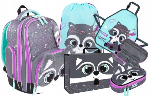 RACOON ŠKOLSKI RUKSAK BAMBINO Premium Plusz + Pernica + Torba + Pregača + Aktovka