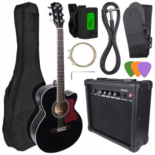 Vrhunska elektroakustična gitara V-TONE EAG SET BK s pojačalom