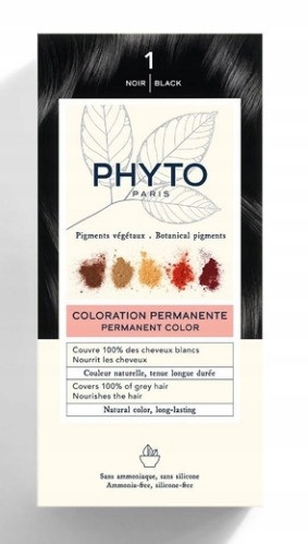 PHYTO Boja za kosu Crna 1 - Bez amonijaka i silikona