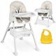  RicoKids stolica za hranjenje 92 x 62 x 77 cm + RicoKids silikonska oprsnica Nijanse žute i zlatne 1 kom.