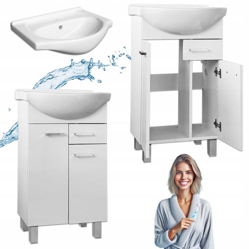 Elegance Set Kupaonskih Ormarića i Umivaonika MEA Bijeli Elegance Set Kupaonskih Ormarića i Umivaonika MEA Bijeli je idealno rješenje za vašu kupaonicu. Ovaj s
