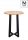 Stol MODESTO TAVOLO FI 60 hrast 72 cm crni