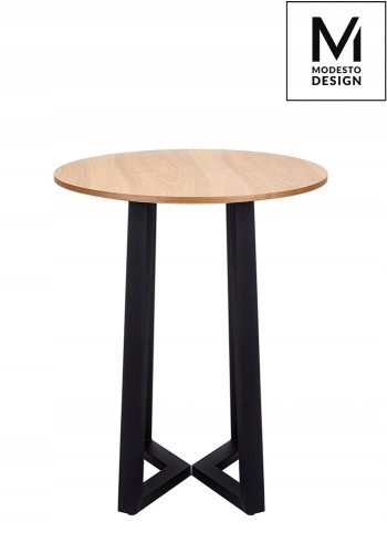 Stol MODESTO TAVOLO FI 60 hrast 72 cm crni