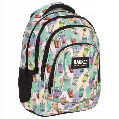 Backup školski ruksak s više odjeljaka Nijanse ljubičaste, ružičaste, zelene, žute i zlatne, Multicolor 26 l