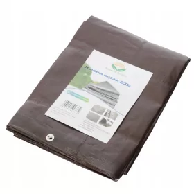   Višenamjenska cerada 10x15m, smeđa, 200g/m², extra debela s aluminijskim očicama