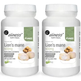   Aliness Lion's Mane 400 mg - 90 vegetarijanskih kapsula za bolje pamćenje i imunitet